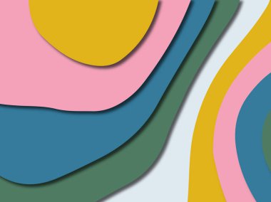 3D soyut kağıt sanat stil, tasarım düzen iş presenta için