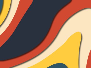 3D soyut kağıt sanat stil, tasarım düzen iş presenta için