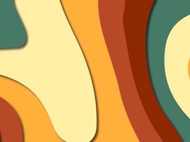 3D soyut kağıt sanat stil, tasarım düzen iş presenta için