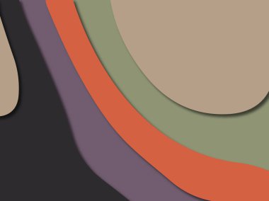 3D soyut kağıt sanat stil, tasarım düzen iş presenta için