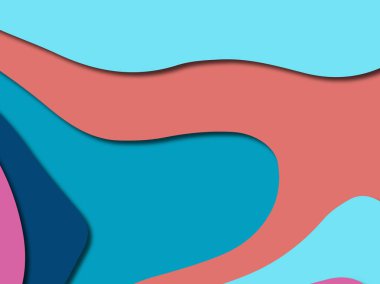 3D soyut kağıt sanat stil, tasarım düzen iş presenta için