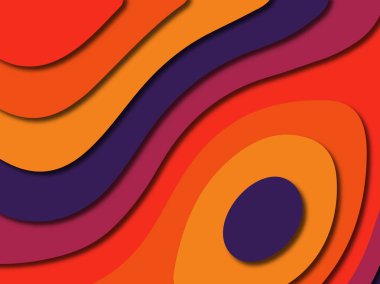 3D soyut kağıt sanat stil, tasarım düzen iş presenta için