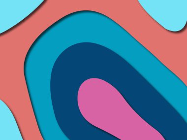 3D soyut kağıt sanat stil, tasarım düzen iş presenta için