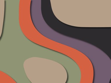 3D soyut kağıt sanat stil, tasarım düzen iş presenta için