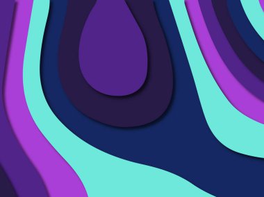 3D soyut kağıt sanat stil, tasarım düzen iş presenta için