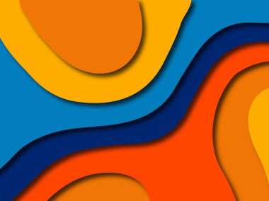 3D soyut kağıt sanat stil, tasarım düzen iş presenta için