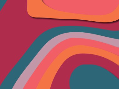 3D soyut kağıt sanat stil, tasarım düzen iş presenta için