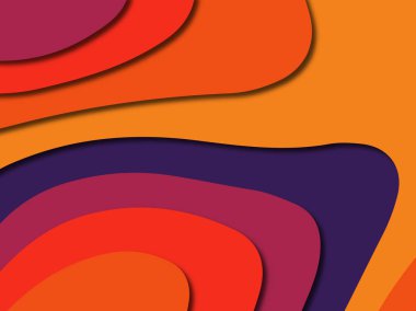 3D soyut kağıt sanat stil, tasarım düzen iş presenta için