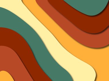 3D soyut kağıt sanat stil, tasarım düzen iş presenta için