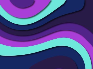 3D soyut kağıt sanat stil, tasarım düzen iş presenta için