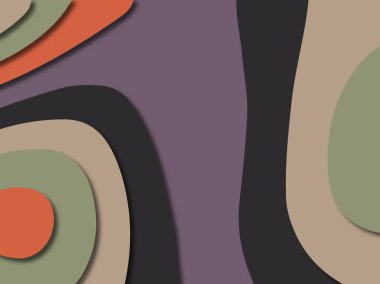 3D soyut kağıt sanat stil, tasarım düzen iş presenta için