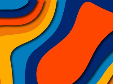 3D soyut kağıt sanat stil, tasarım düzen iş presenta için