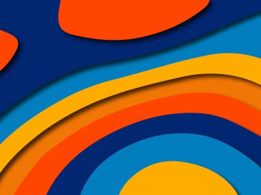 3D soyut kağıt sanat stil, tasarım düzen iş presenta için