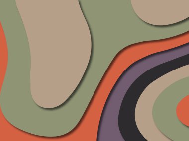 3D soyut kağıt sanat stil, tasarım düzen iş presenta için