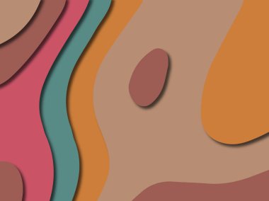 3D soyut kağıt sanat stil, tasarım düzen iş presenta için