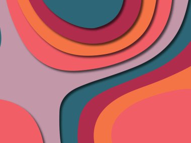 3D soyut kağıt sanat stil, tasarım düzen iş presenta için