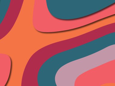 3D soyut kağıt sanat stil, tasarım düzen iş presenta için