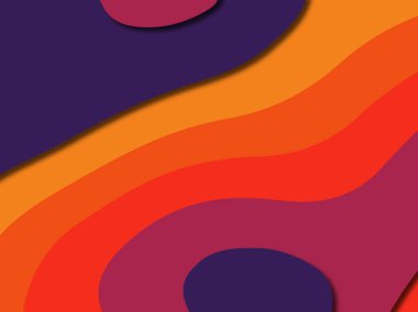 3D soyut kağıt sanat stil, tasarım düzen iş presenta için