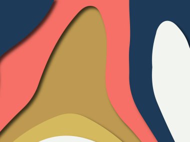 3D soyut kağıt sanat stil, tasarım düzen iş presenta için