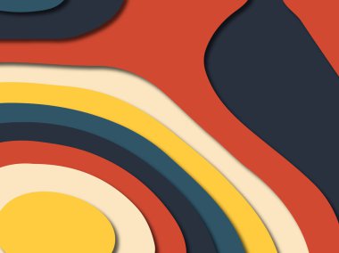 3D soyut kağıt sanat stil, tasarım düzen iş presenta için