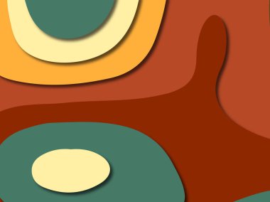 3D soyut kağıt sanat stil, tasarım düzen iş presenta için