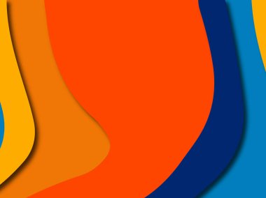 3D soyut kağıt sanat stil, tasarım düzen iş presenta için