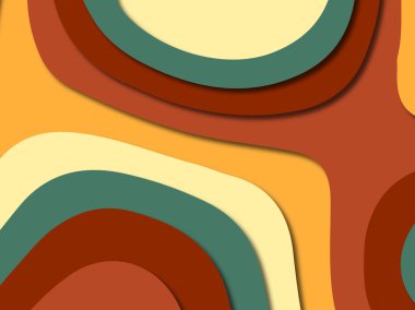 3D soyut kağıt sanat stil, tasarım düzen iş presenta için