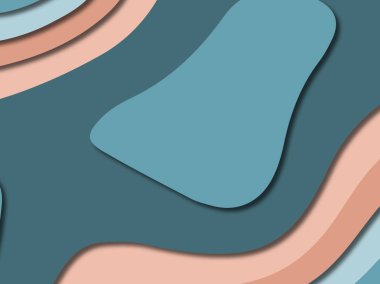 3D soyut kağıt sanat stil, tasarım düzen iş presenta için