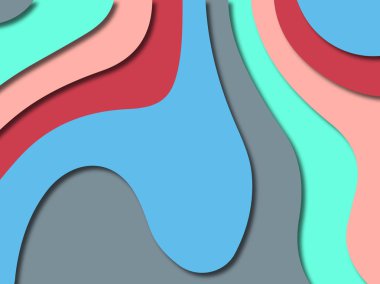 3D soyut kağıt sanat stil, tasarım düzen iş presenta için