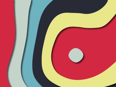 3D soyut kağıt sanat stil, tasarım düzen iş presenta için