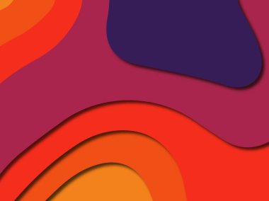 3D soyut kağıt sanat stil, tasarım düzen iş presenta için