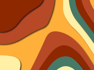 3D soyut kağıt sanat stil, tasarım düzen iş presenta için