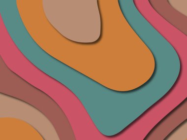 3D soyut kağıt sanat stil, tasarım düzen iş presenta için