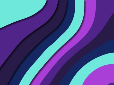 3D soyut kağıt sanat stil, tasarım düzen iş presenta için