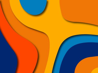 3D soyut kağıt sanat stil, tasarım düzen iş presenta için