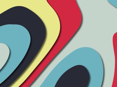 3D soyut kağıt sanat stil, tasarım düzen iş presenta için