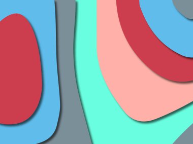 3D soyut kağıt sanat stil, tasarım düzen iş presenta için