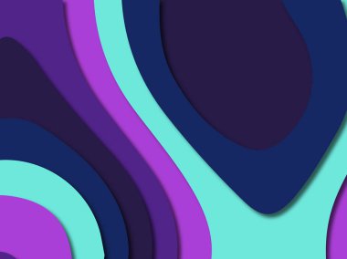 3D soyut kağıt sanat stil, tasarım düzen iş presenta için