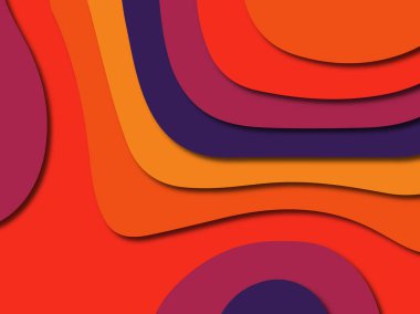 3D soyut kağıt sanat stil, tasarım düzen iş presenta için