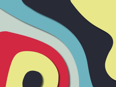 3D soyut kağıt sanat stil, tasarım düzen iş presenta için