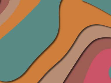 3D soyut kağıt sanat stil, tasarım düzen iş presenta için