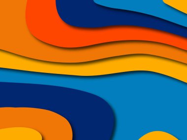 3D soyut kağıt sanat stil, tasarım düzen iş presenta için