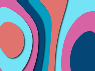 3D soyut kağıt sanat stil, tasarım düzen iş presenta için