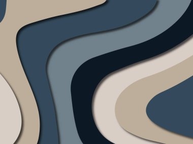 3D soyut kağıt sanat stil, tasarım düzen iş presenta için