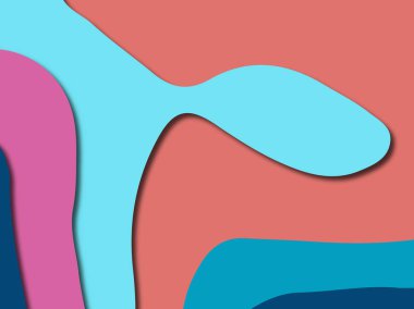 3D soyut kağıt sanat stil, tasarım düzen iş presenta için