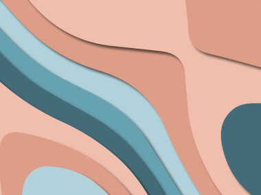 3D soyut kağıt sanat stil, tasarım düzen iş presenta için