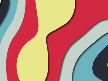 3D soyut kağıt sanat stil, tasarım düzen iş presenta için