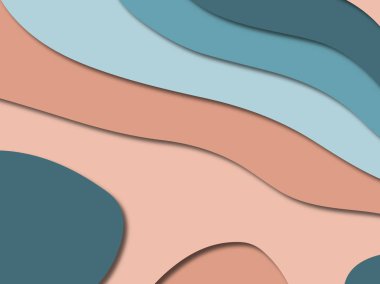 3D soyut kağıt sanat stil, tasarım düzen iş presenta için