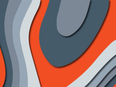 3D soyut kağıt sanat stil, tasarım düzen iş presenta için