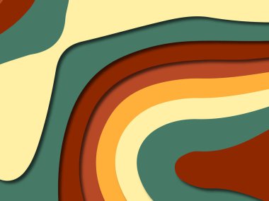 3D soyut kağıt sanat stil, tasarım düzen iş presenta için